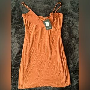 NWT - COGNAC MINI DRESS
